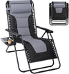 CHALLENGERS Elite Zero Gravity Recliner: Heavy Duty XL Outdoor Lounge Chair with Detachable Cushion & Side Tray